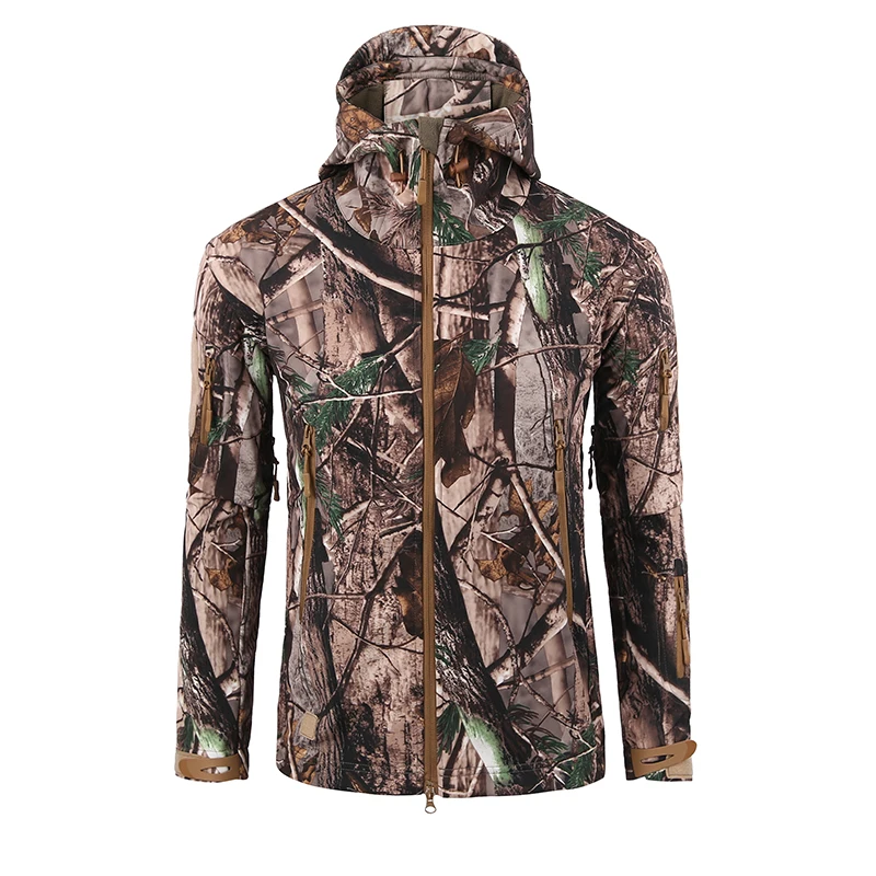 Уличная камуфляжная/охотничья одежда Realtree из мягкой кожи акулы дышащие