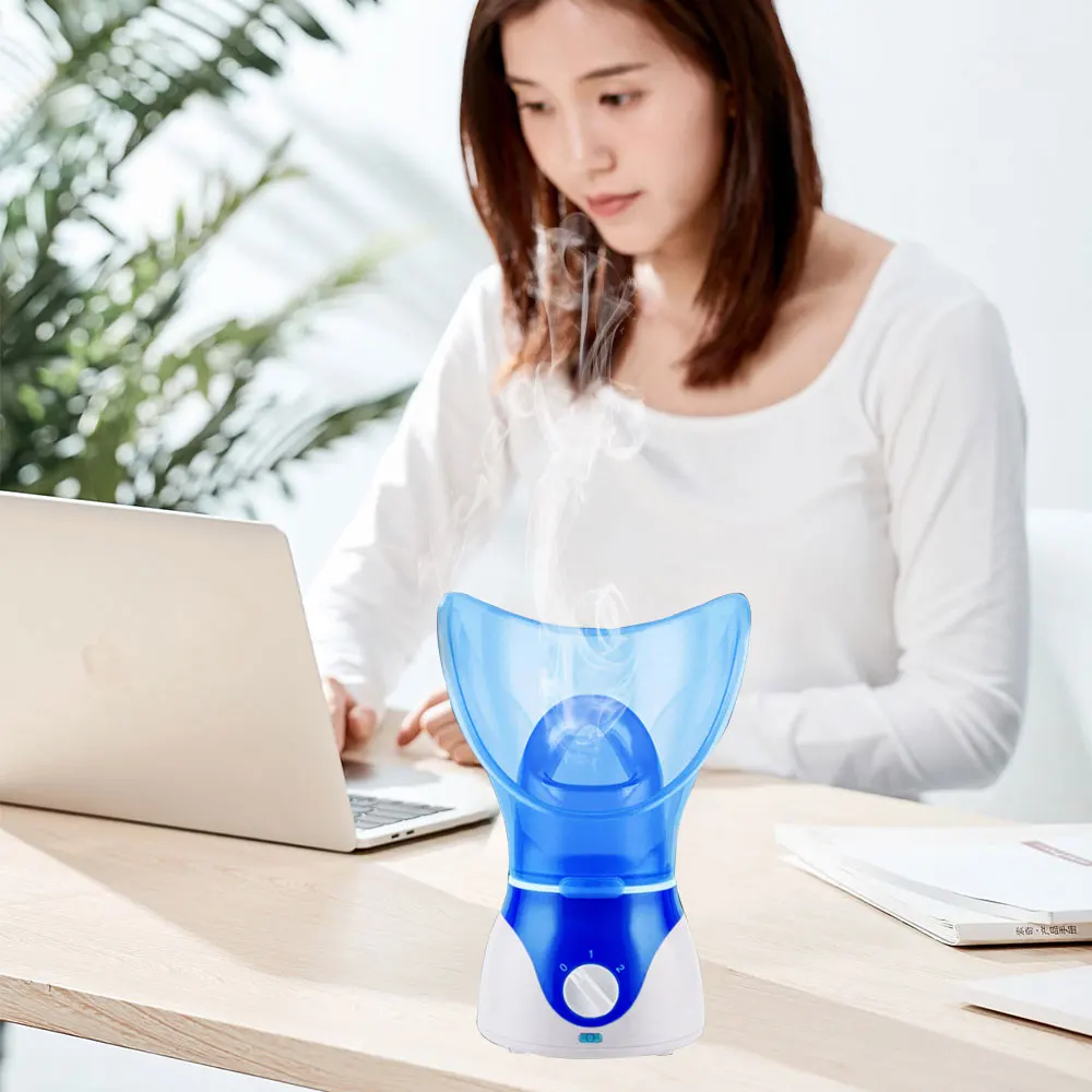 Blue US Manooby Глубокая чистка лица Очиститель лица паром устройства косметический парогенератор лица тепловой опрыскиватель инструмент для ухода за кожей - Цвет: Blue US