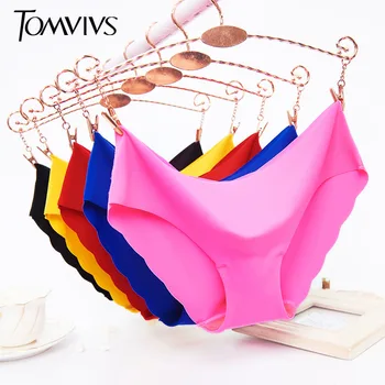 

TOMVIVS Ice Silk Seamless sexy underwear women Comfortable Intimates Soft Female Low-Rise Briefs Hot Sale Lingerie Panties P0008