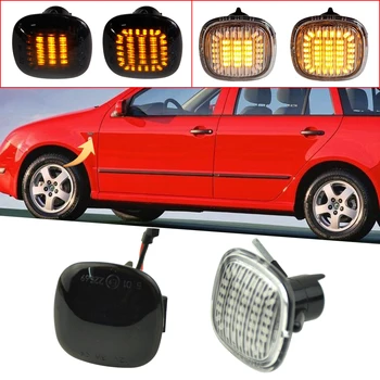 

Pair Dynamic LED Side Marker Flowing Turn Signal Light Sequential Blinker for AUDI A3 A4 A8 for SEAT Cordoba for SKODA Octavia