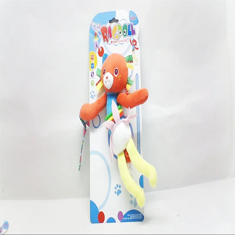 

Baby Toys Plush Hand Rattle BB Rod Animal BB Stick Is a Hand-Rattle Infant Finger Plush Rattle Cartoon Bear