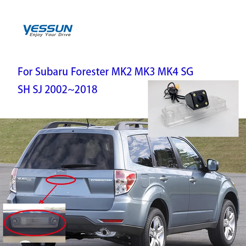 Камера номерного знака Yessun для Subaru Forester MK2 MK3 MK4 G SH SJ 2002 ~ 2018 Автомобильная камера