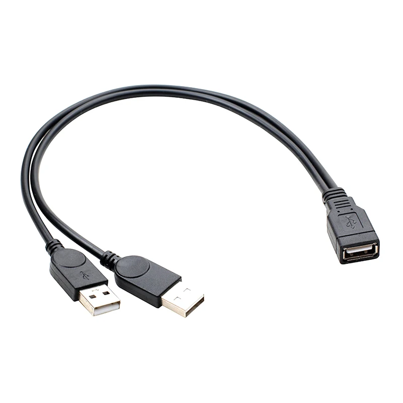 100 шт./лот USB 2 0 Женский к двойному Мужской дополнительный удлинитель данных