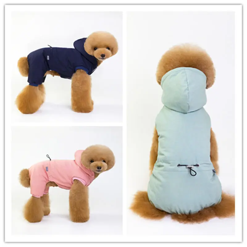 Собака мелких пород комбинезон одежда теплая четыре ноги собачья Пижама щенок комбинезон для домашних животных пальто для больших собак Teddy Чихуахуа Тедди