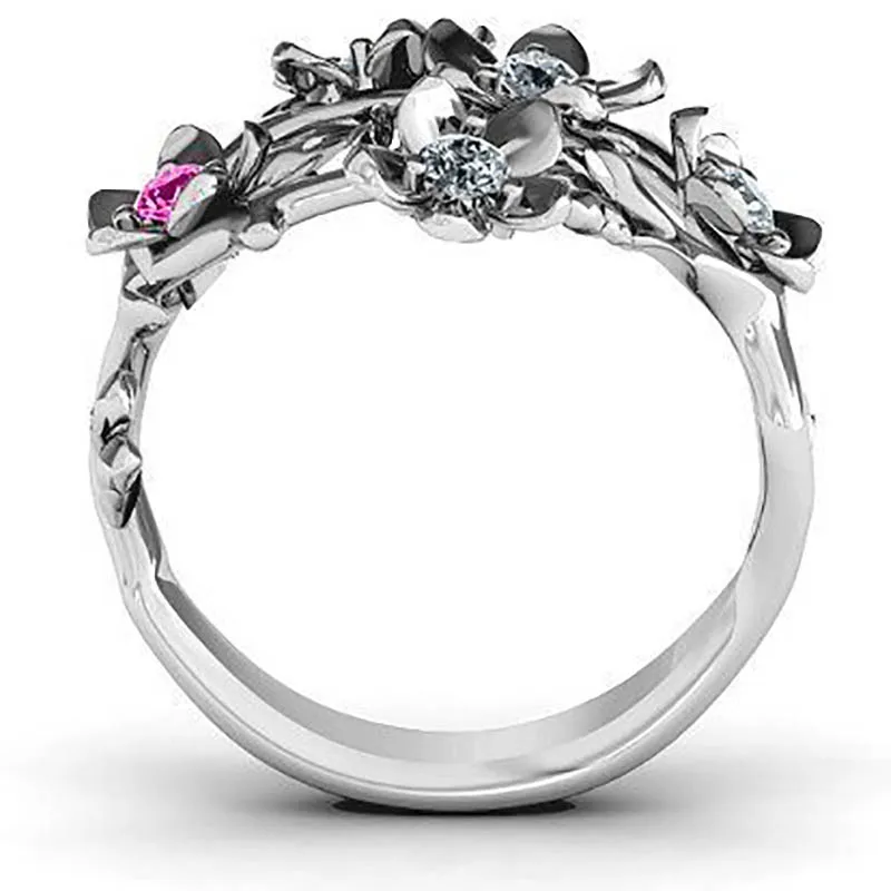 Bague Ringen, серебряное кольцо 925, для женщин, пустотелое, хорошее ювелирное изделие с драгоценными камнями, цвет сливы, женские Индивидуальные Кольца, вечерние