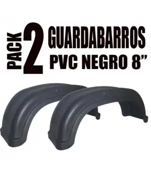 

Pack 2 guardabarros PVC 8" Negro