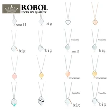 03 XL TFB TIFF 925 пробы Серебряное классическое ожерелье для любви розовое золото серебро многоцветное Элегантное ожерелье женские ювелирные изделия