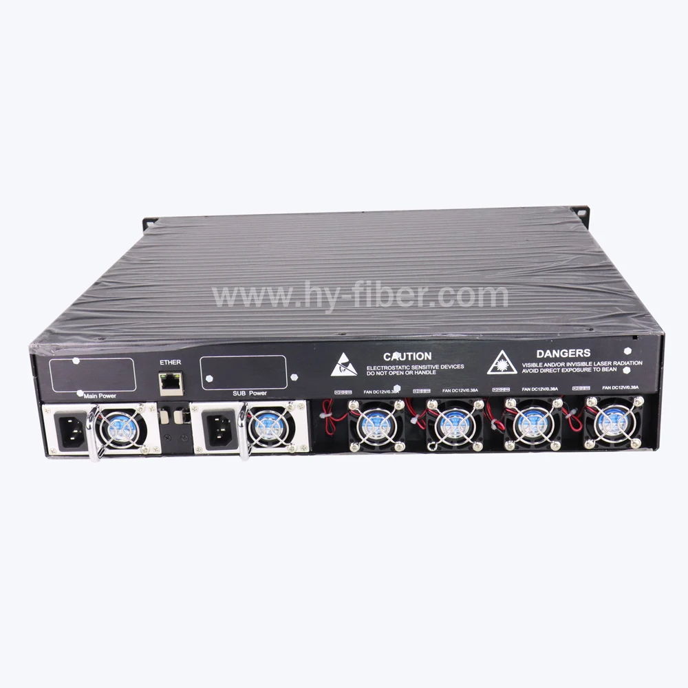 16 способ CATV 1550nm оптический усилитель 23dBm EDFA с WDM SC/APC волокна Порты и разъёмы двойной Питание 220V или 48V