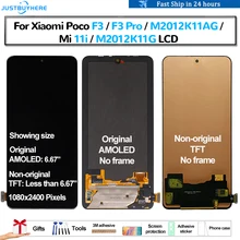 Ensemble écran tactile lcd AMOLED avec pièces TFT, pour Xiaomi Poco F3 F3 Pro Mi 11i, Original=