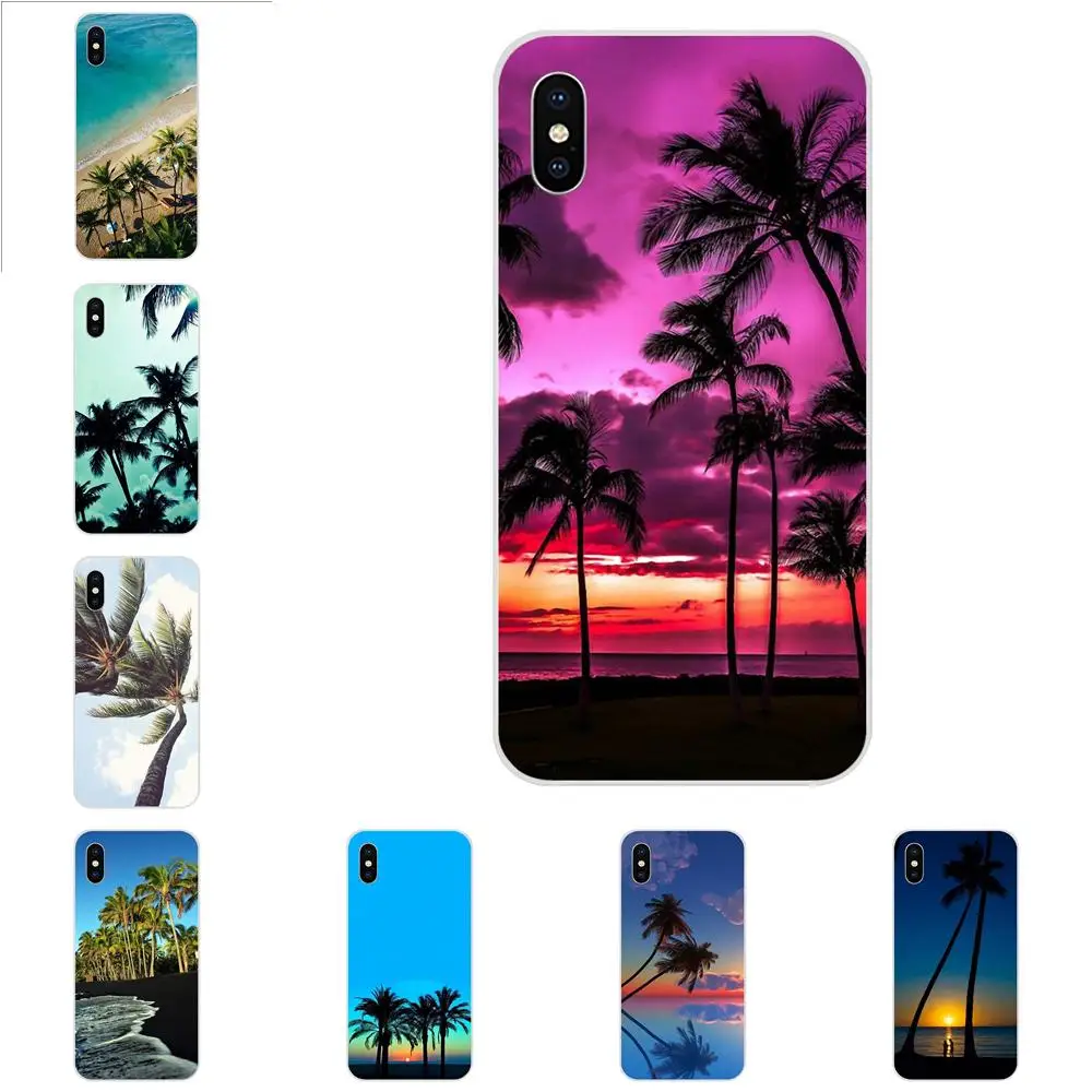 

2019 Palm Tree Hawaii Beach TPU Capa Case For Huawei P7 P8 P9 P10 P20 P30 Lite Mini Plus Pro Y9 Prime P Smart Z 2018 2019