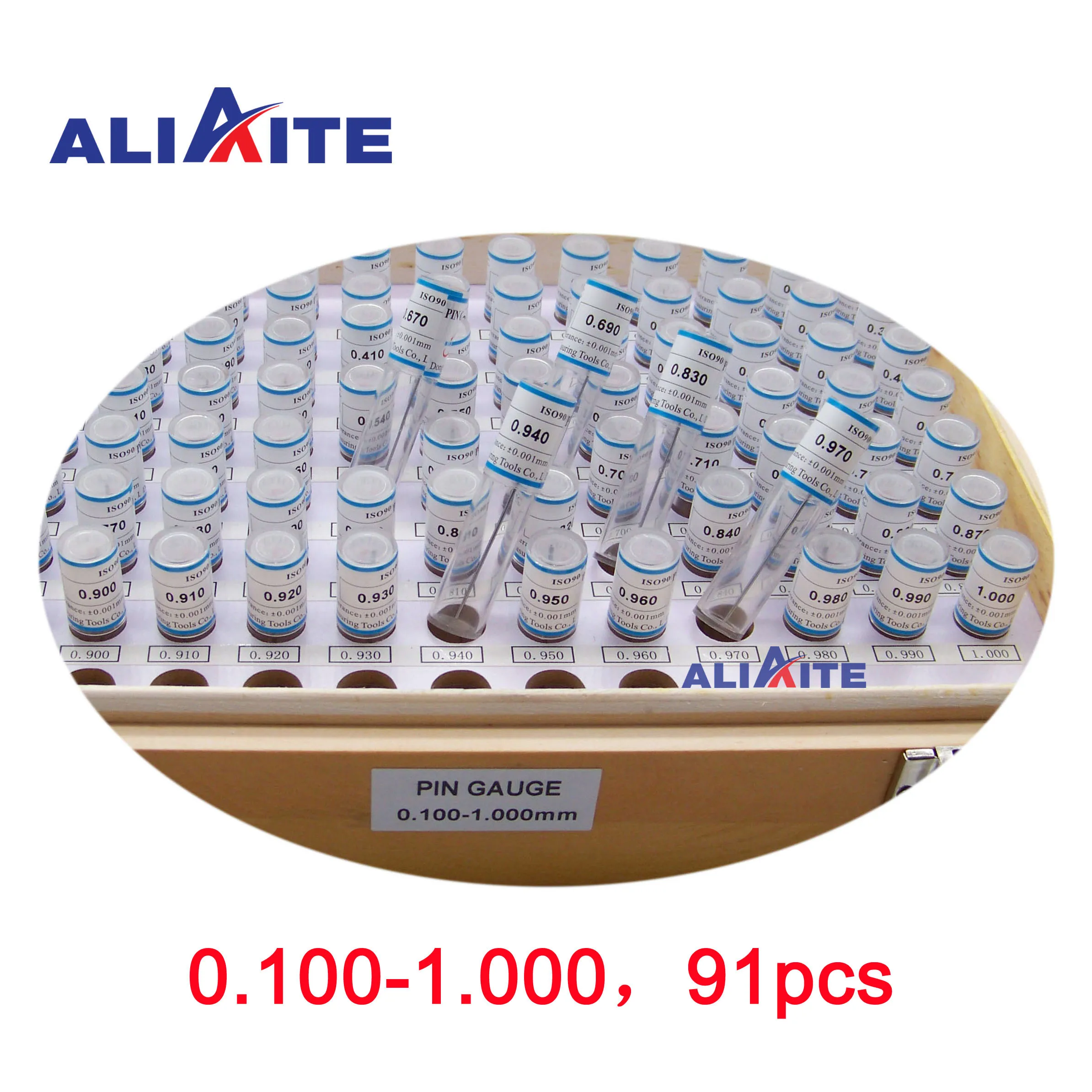 Conjunto de Calibre de Pino Passo: Pces Aliaite Pino Plug Gauge 0.100-1.000 0.0191