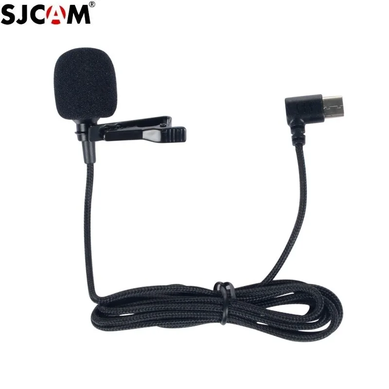 New Original SJCAM Series Accessories External Microphone with Clip Type C for SJ9 Max Strike /SJ8 Pro/Plus/Air Action Camera