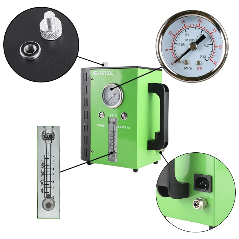 Universal Car 12V DC T110 Car Smoke Machines Vehicle Smoke Maker Leak Detectors Pipe Leakage Auto Diagnostic tool (2)