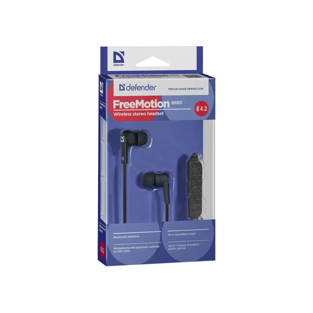 Гарнитура FreeMotion B680 черный, вставки, Bluetooth