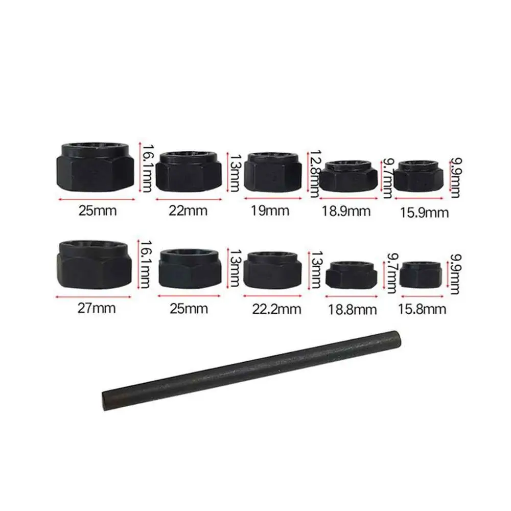 

11pcs Damaged Nut Bolt Chromium Molybdenum Steel Remover Stud Extractor Locking Socket Set Bar
