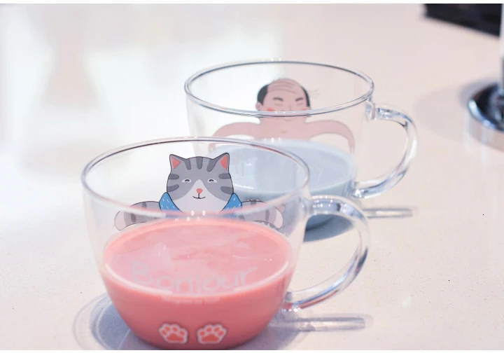 350 мл дядя Косплей Shiba «Лисья Секретная служба»(Inu стеклянная кружка для воды молоко сок, кофе чашка для завтрака чашка прозрачная Стекло
