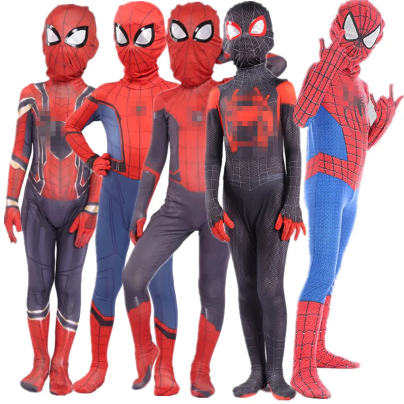 

Child Superhero Spider Boy Costume Cosplay Bodysuit Wear Clothing with Mask Carnival