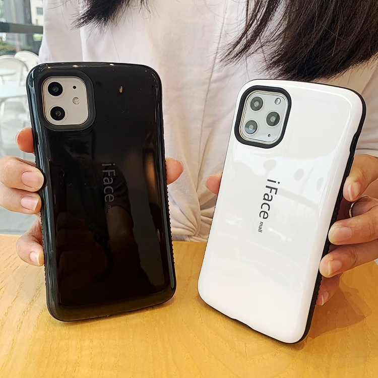 IFace PC Гладкий антипадающий чехол для iphone 11 pro XS Max 6 6S 7 8 Plus X XR 5S гладкий глянцевый Жесткий чехол для телефона s