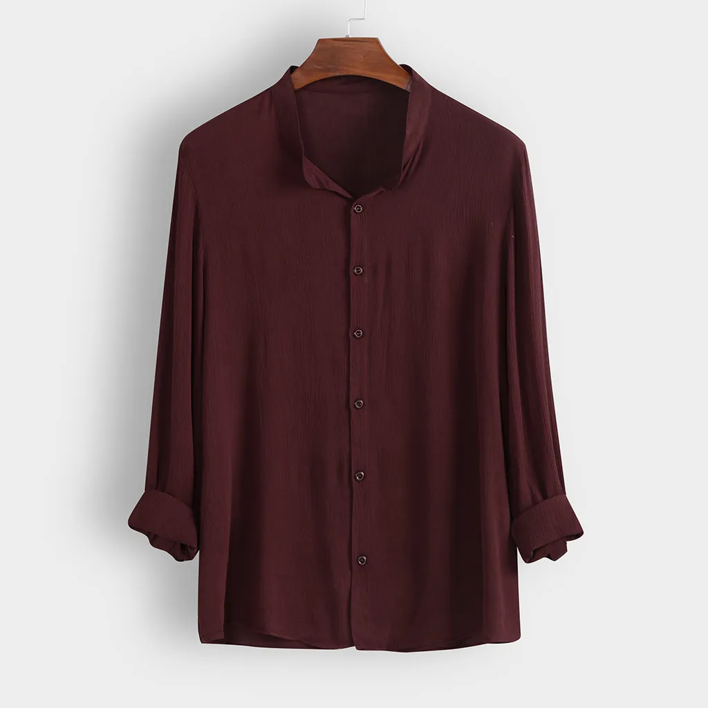 Модная мужская рубашка Camisa повседневная мужская блузка с длинными рукавами Топ уличная Кнопка Гавайский принт пляжная Мужская s рубашка Camisa masculina