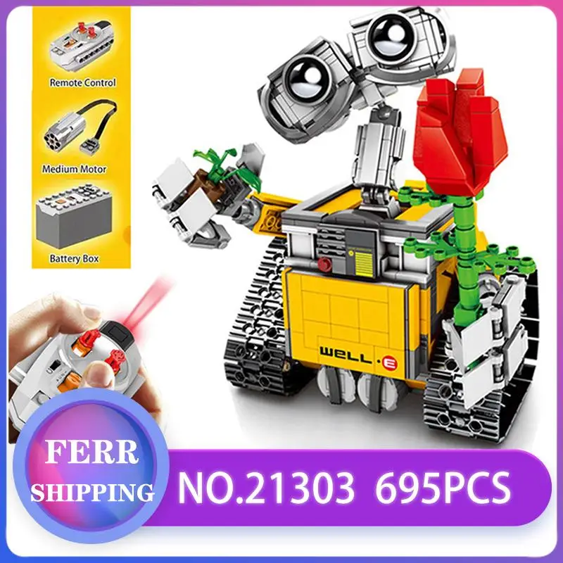 

New RC Building Blocks Robot WALL E Remote Control Bricks Model LGSet Idea 16003 21303 Diy Educational Toys Birthdays Gifts