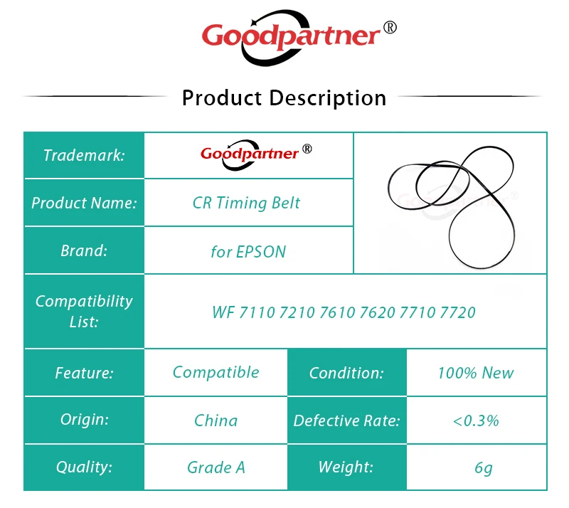 epson printer roller 1X 1549954 CR Timing Belt for EPSON WF 7110 7210 7610 7620 7710 7715 7720 / WF7110 WF7210 WF7610 WF7620 WF7710 WF7715 WF7720 printer toner chip