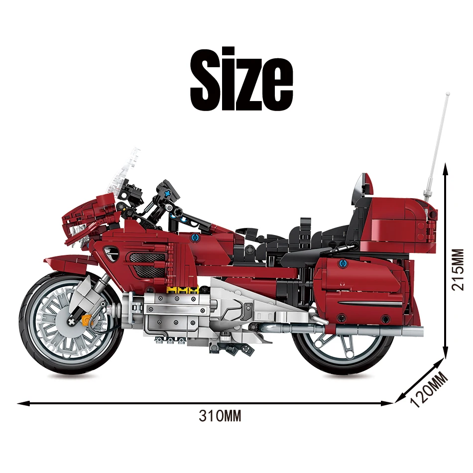 Мотоцикл-конструктор — аналог Лего, 1205 деталей