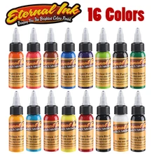 16 цветов, новая краска для татуировки, 30ml1ozpermanent, рисунок для татуировки, чернила для маленькой татуировки, набор чернил для боди-арта, окрашенные покрытия, аксессуары для татуировки