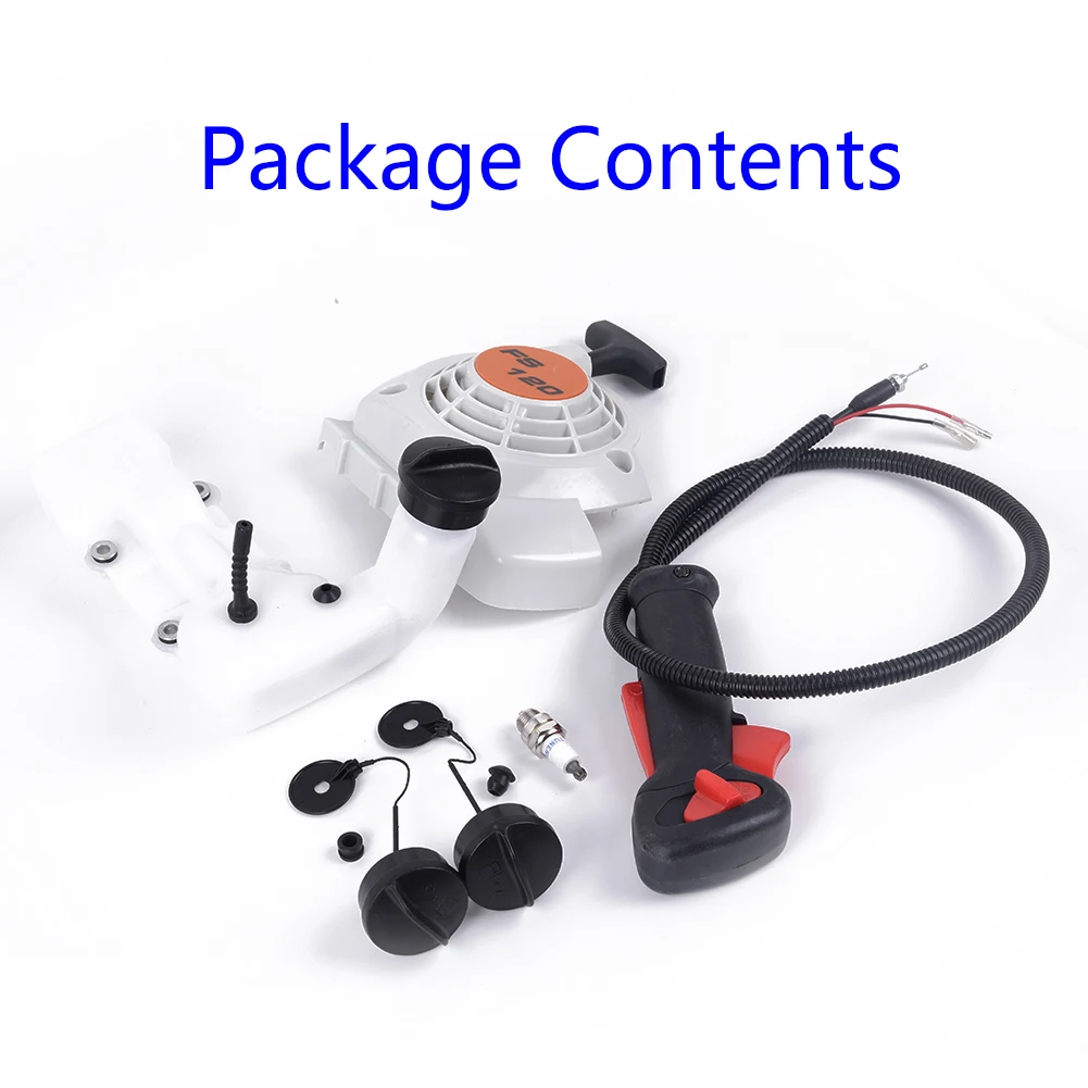 

High Quality Fuel Tank Throttle Cable Switch Spark Plug Recoil Starter Fuel Cap Oil Plugs For Stihl FS120 FS200 FS250