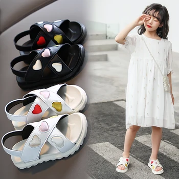 

Casual Children's Open-toe Sandals Fashion Cross Girls Sandals With Sweet Print Design,Soft Sole light Baby Toddler Shoes
