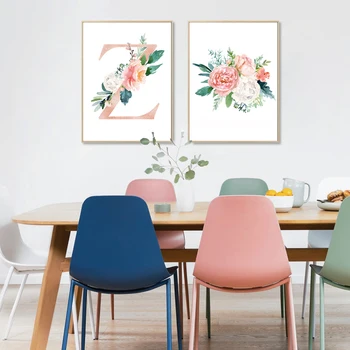 

Fashion Posters Perfume Pink Flowers High Heels Wall Art Canvas Painting Watercolor Vogue Prints Modern Living Room Home Decor