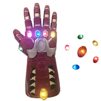 

Avengers 4 LED Iron Man thanos Infinity Gauntlet Gloves Gemstone detachable Cosplay PVC Gloves Arms Superhero Weapon Prop