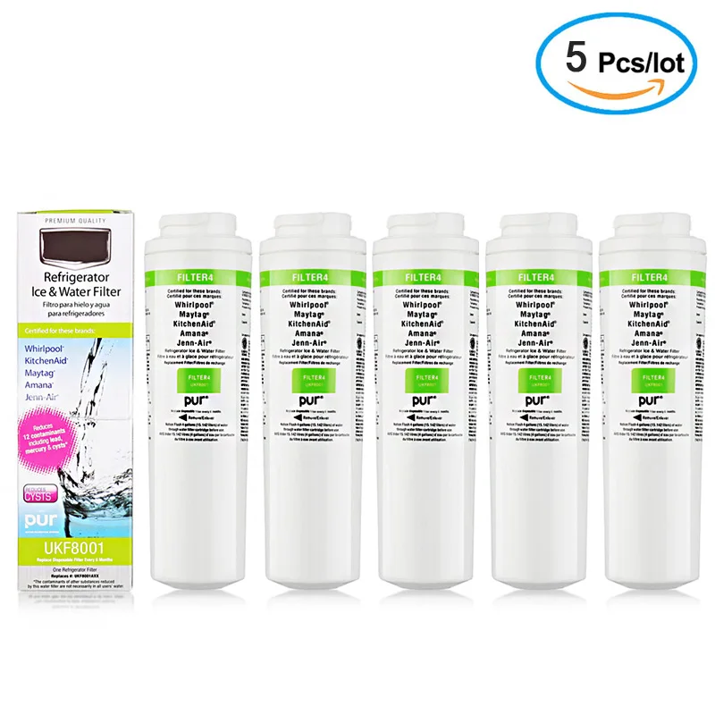 EXCELPURE EP-UKF8001 Filtro Acqua Di Ricambio Per Frigorifero, Compatibile Con Maytag UKF8001, UKF8001AXX, Whirlpool 4396395, 469006, EveryDrop Filter 4, Puriclean II E HDX FMM-2, Confezione Da 4 - Foto 8