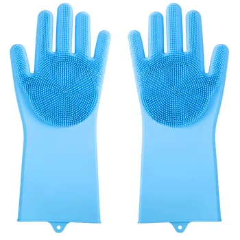 

A2019 Silicone Dish Washing Gloves Scrubber Home Cleaning Car Washing Gloves CSL88