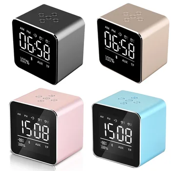 

Multi-functional LED digital alarm clock wireless Bluetooth speaker alarm clock USB charging alarm clock Portable Music Clock