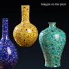 Qing Dynasty Qianlong Hand-painted Big Vase Famille Rose Magpie Plum Vase Antique Porcelain Vase Jingdezhen Porcelain 5