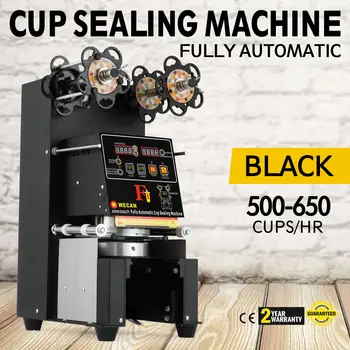 

Electric Fully-automatic Bubble Tea Cup Sealing Machine 420W 500-650 Cups/Hr