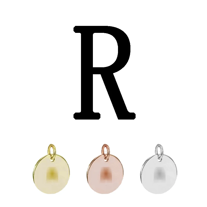 Индивидуальный выбор, золото, розовое золото, серебро, 26, очаровательный браслет с буквой, браслет для женщин, мужчин, влюбленных, инициалы, пара браслетов - Окраска металла: Pendant-R