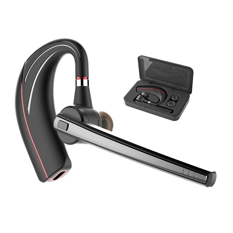 Bluetooth гарнитура, хэндс-фри Беспроводной наушник в 5,0 с микрофоном-переключатель бесшумного режима, двойная Сопряжение Bluetooth наушники-вкладыши гарнитура для вождения с круглым