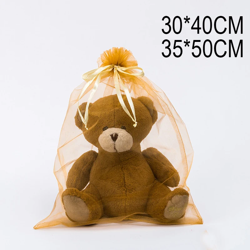 

50pcs 30x40cm 35x50cm large big size drawstring package organza bag wedding party shoes toy display christmas gift bags pouch