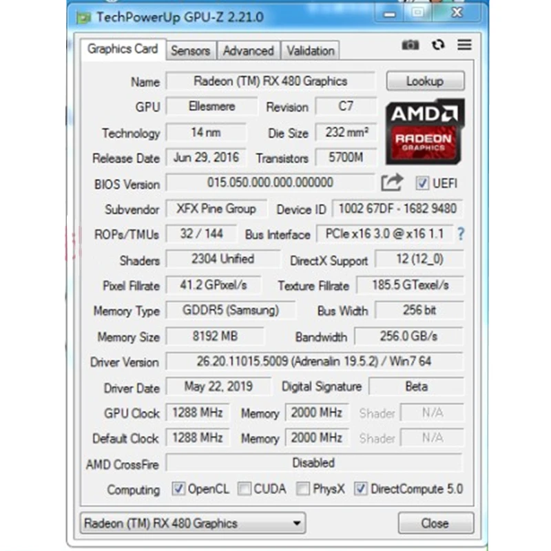 Оригинальные видеокарты XFX RX 480 8 Гб видеокарты AMD Radeon RX480 8 Гб видеоэкран GPU воздуходувка карты PUBG настольный компьютер карта не Майнинг