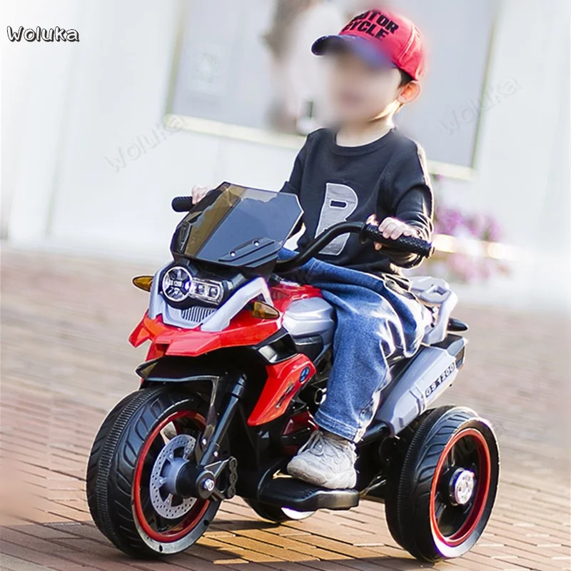 Детский Электрический мотоцикл, трицикл с зарядкой, можно подкарабкаться на гору, коляска для мальчика, ребенок с пультом дистанционного управления, взрослый может сидеть CD50 Q02