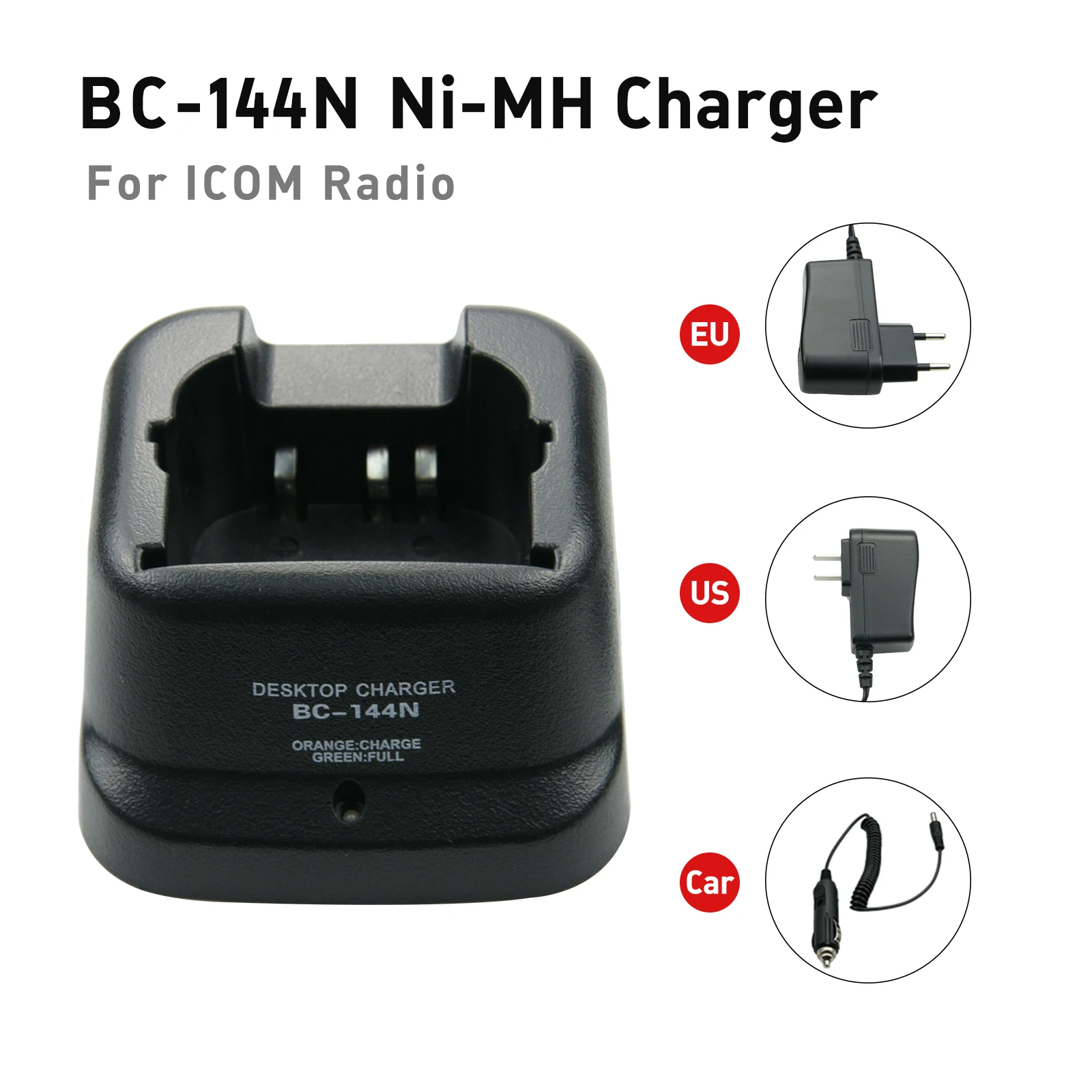 Настольное быстрое зарядное устройство BC-144N для Icom BP-209N BP-210N IC-A6 IC-A24 IC-F4GT IC-F30GT IC-F11 |