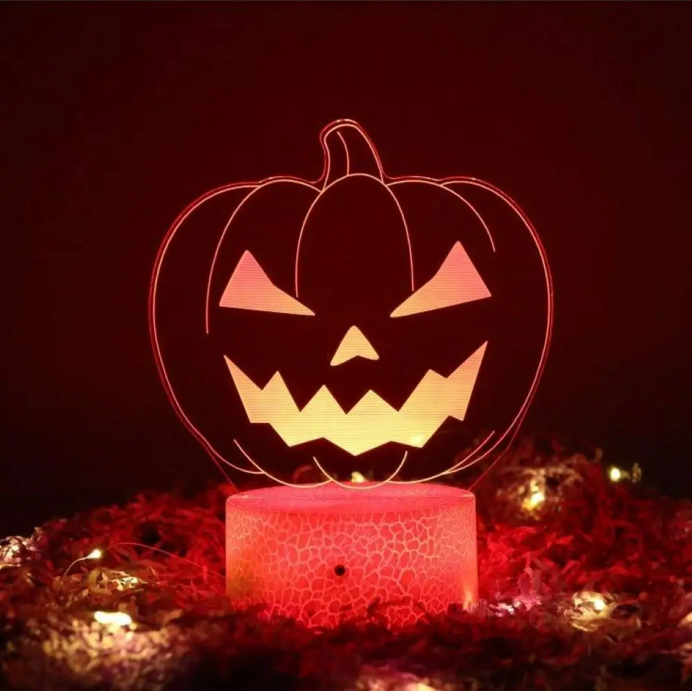 PumpkinLedNightLightAcrylic3dNightLampHalloweenDecorationRoom