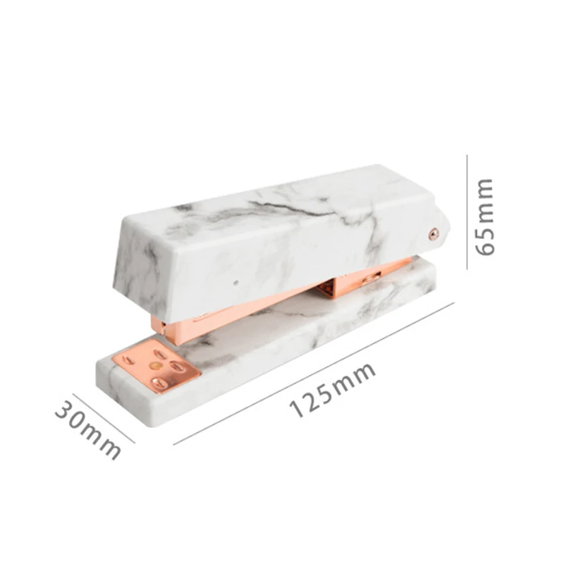 

Elegant Marble Pattern Stapler Heavy Duty Desktop Spring Powered Stapler Home Office LHB99