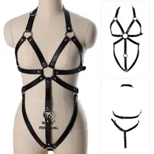 Готический кожаный пояс для всего тела, сексуальный бюстгальтер без косточек на подвязках, бандаж, женское нижнее белье, пояс для подвязки, Бюстье для ночных клубов