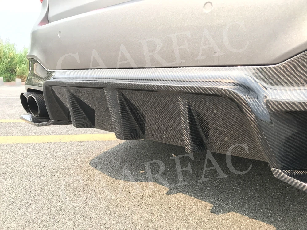 5 серии сухого углеродного волокна задний диффузор для губ разветвители створки для BMW F90 M5- 3D стиль задний бампер Hugger протектор