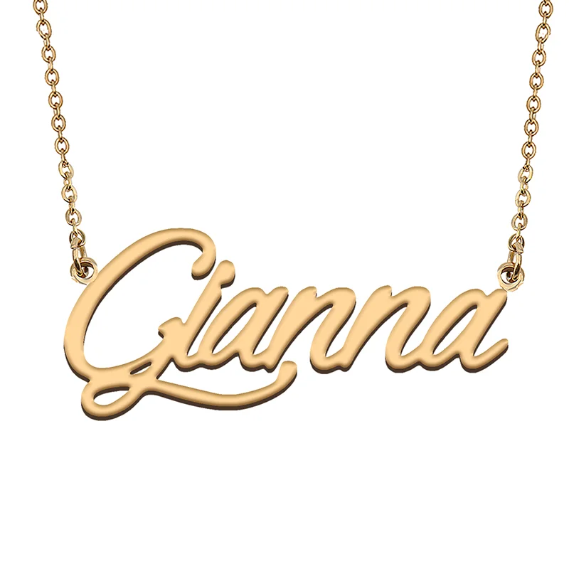 Gianna Custom Name Necklace Customized Pendant Choker Personalized Jewelry Gift for Women Girls Friend Christmas Present