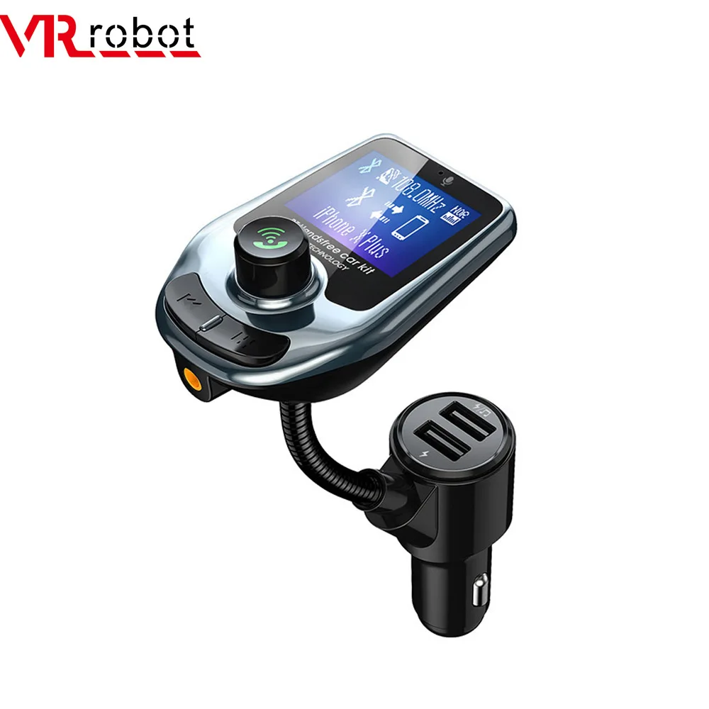 VR робот QC 3,0 Быстрая зарядка Bluetooth 5,0 fm-передатчик модулятор стерео автомобильная аудиосистема AUX MP3-плеер беспроводной громкой связи автомобильный комплект