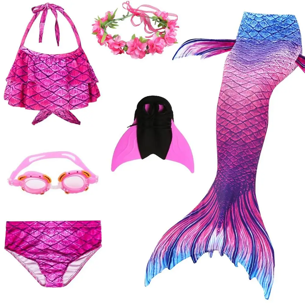 Детский костюм Русалочки с хвостом можно добавить моноласт рождественский