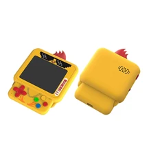 W1 mini frango retro handheld game console build-in 99 rpg/act/avg. etc jogos clássicos, mochila pingente frango game console